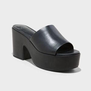 Women's Ricky Platform Heels - A New Day Black 7.5
